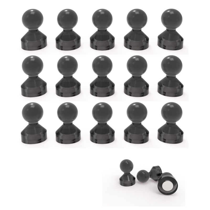 Ant Mag Magnetic Push Pins Strong Push Pin Magnets for Fridge Whiteboards Calendars Maps in School & Office Pack of 18 Black - Image 1